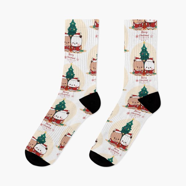 Item preview, Merry Christmas & Happy New Year with Bubu & Dudu | Cute Holiday Art Print | Kawaii Christmas Decor designed and sold by FEBRICAST.