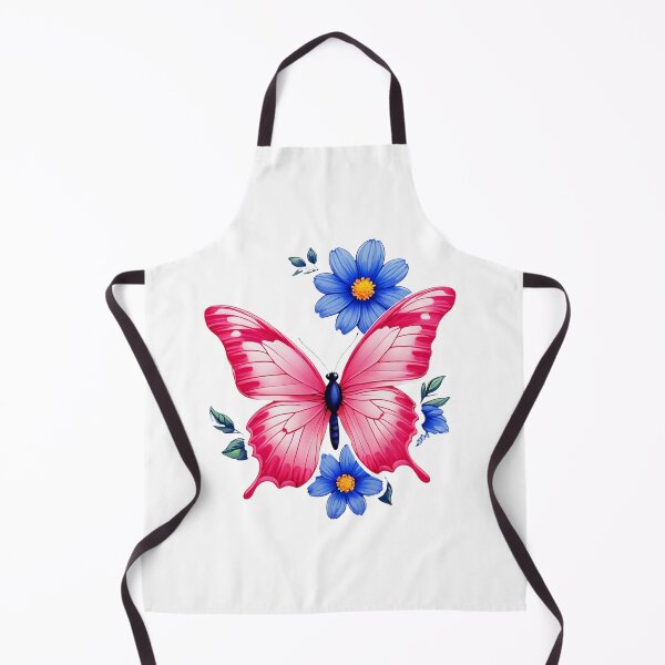 Item preview, Pink Butterfly On Blue Flower designed and sold by Bunmigraphics .