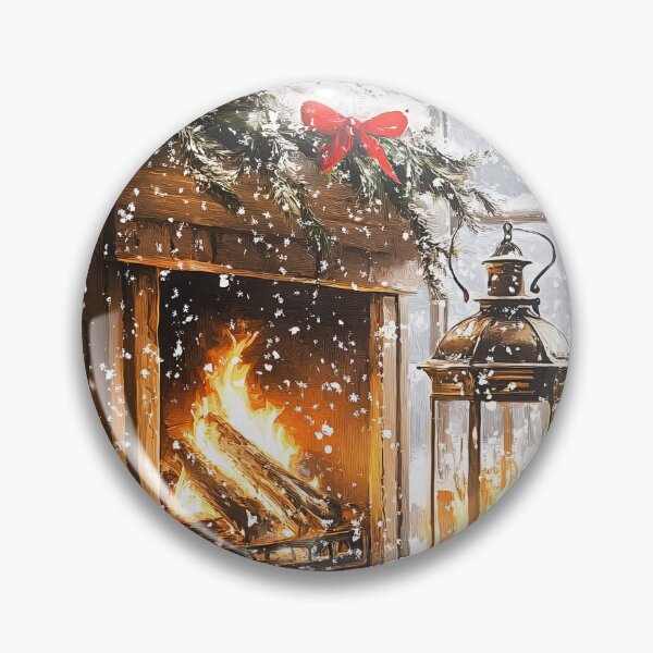Item preview, Chimenea con corona y luces designed and sold by NomadicDreamer.