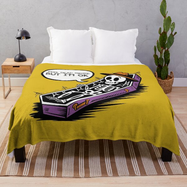 Item preview, Dead Inside But Okay Skull Coffin - Funny Skeleton designed and sold by Belhbib Art ⭐⭐⭐⭐⭐.