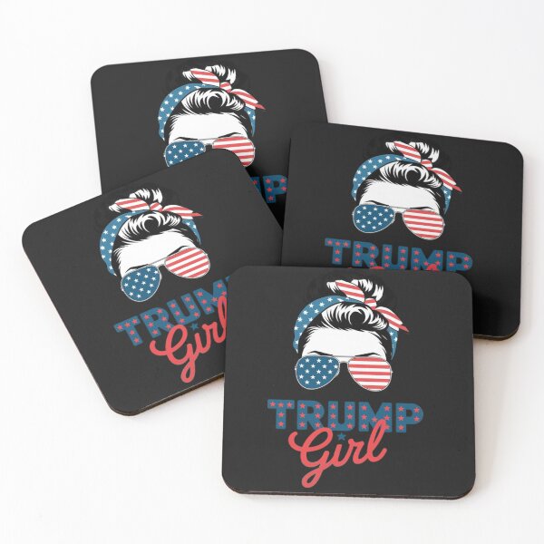 Item preview, Trump Girl Messy Bun Trump 2024 Election American Flag designed and sold by SztylishDesigns.