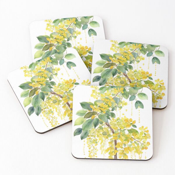 Item preview, Golden Shower Tree watercolor painting 01 designed and sold by I-HERE.