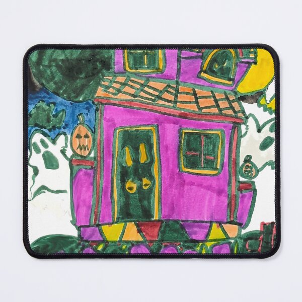 Item preview, Haunted House Halloween - Spooky Kids Art by Vanessa (8 Years Old) designed and sold by OlenaShynkarenk.