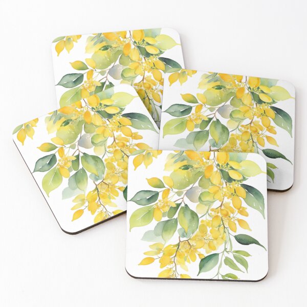 Item preview, Golden Shower Tree watercolor painting 04 designed and sold by I-HERE.