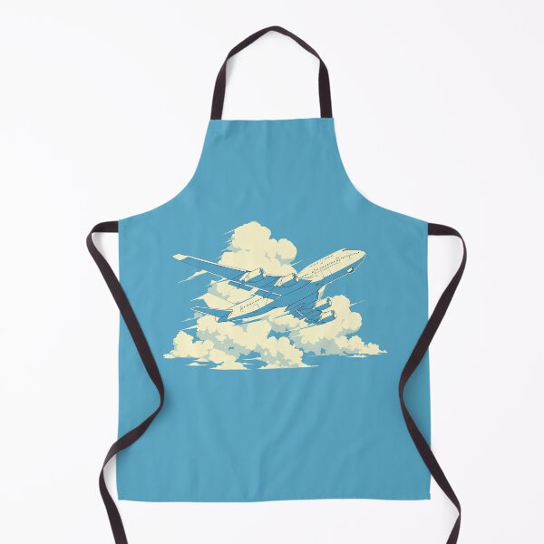 Item preview, Minimalist Airplane Above Stylized Clouds Illustration designed and sold by Windy-market.