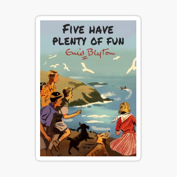Vista previa del artículo con la obra «Los Cinco Famosos de Enid Blyton, Cinco se divierten mucho», diseñado y vendido por booksnbobs.