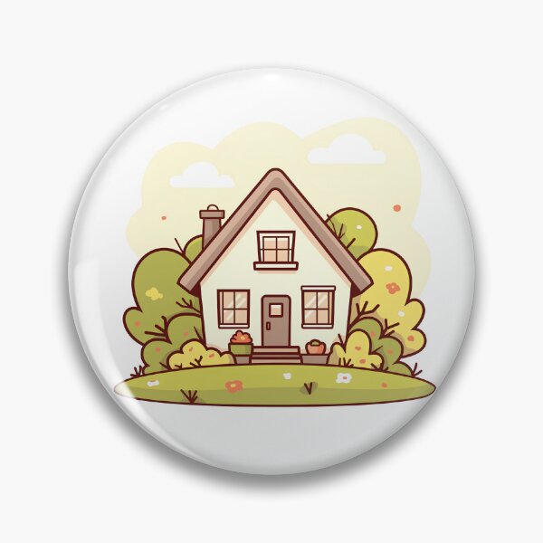 Item preview, Charming Minimalist Cottage on Grass Illustration designed and sold by Windy-market.