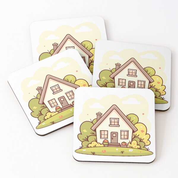 Item preview, Charming Minimalist Cottage on Grass Illustration designed and sold by Windy-market.