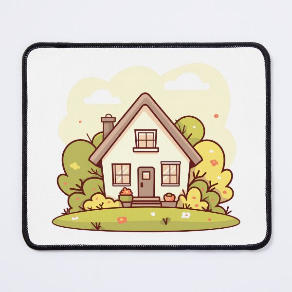 Item preview, Charming Minimalist Cottage on Grass Illustration designed and sold by Windy-market.