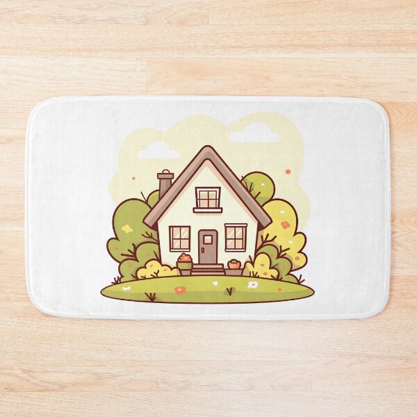 Item preview, Charming Minimalist Cottage on Grass Illustration designed and sold by Windy-market.