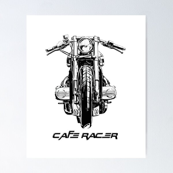 Limited Edition Cafe Racer Motorcycle Framed Poster by Inked Iron