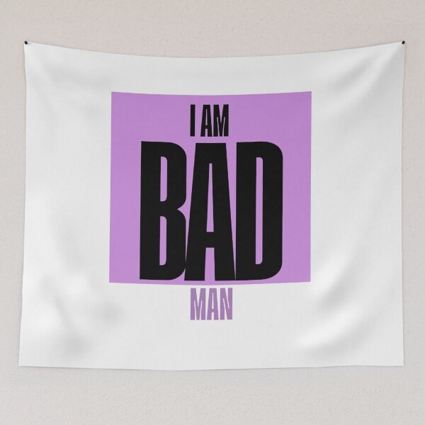 Item preview, I AM BAD MAN Typography Tee designed and sold by CYouClothings.