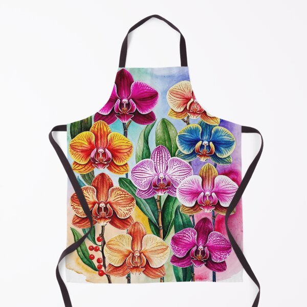 Item preview, Colorful Orchids in Watercolor designed and sold by Neranchara.