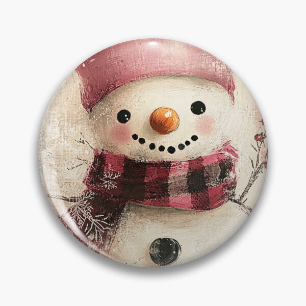 Item preview, Muñeco de nieve alegre de color rosa designed and sold by NomadicDreamer.