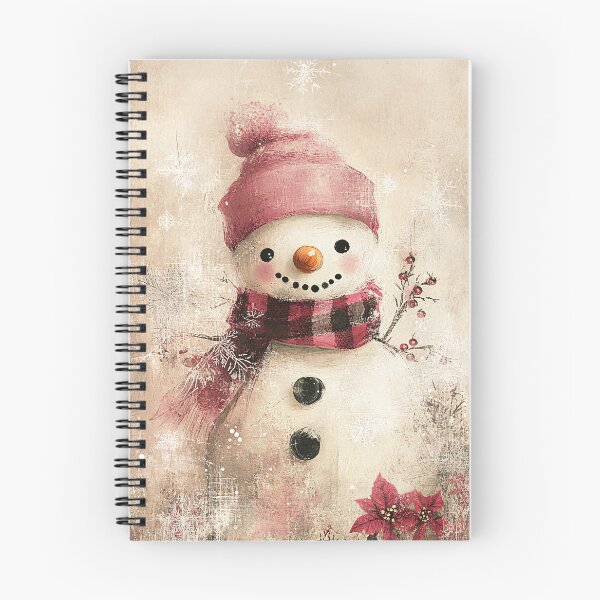 Artikelvorschau, Fröhlicher rosa Schneemann entworfen und verkauft von NomadicDreamer.