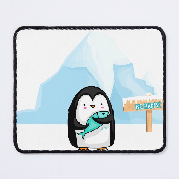 Item preview, Be Happy! penguin holding a Fish. designed and sold by ArtBM.