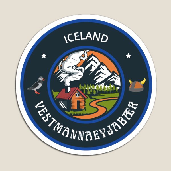 Item preview, Vestmannaeyjabær Iceland Blue Emblem designed and sold by World Designs.