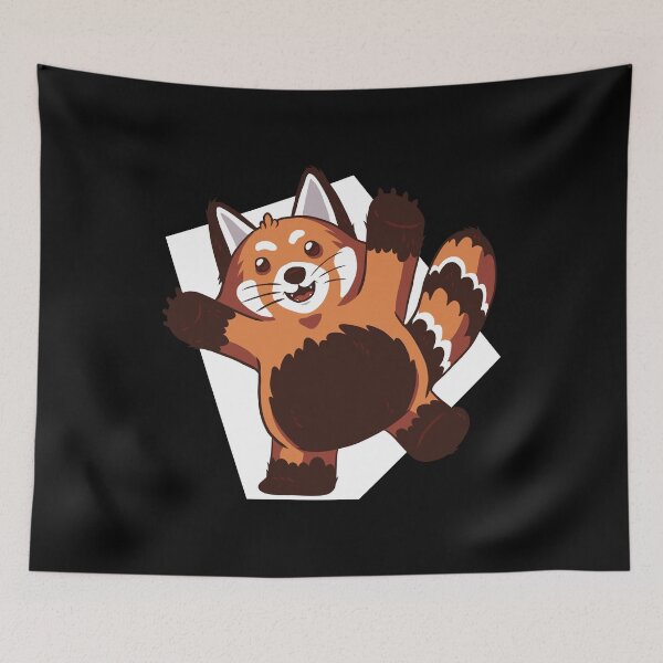 Item preview, Red Panda with Arms Up | Adorable Cartoon Pose designed and sold by TurtleDojo.