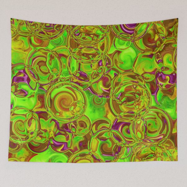 Item preview, Green & Purple Hydrangea Fractal Circles designed and sold by SXW Designs.