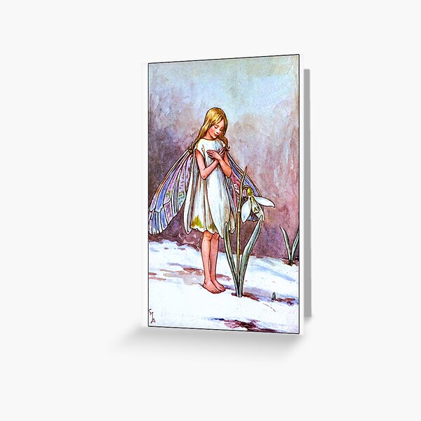 Aperçu de l'œuvre La Fée Perce-Neige - Fées victoriennes par Cicely Mary Barker en HD créée et vendue par Arwen-Art.