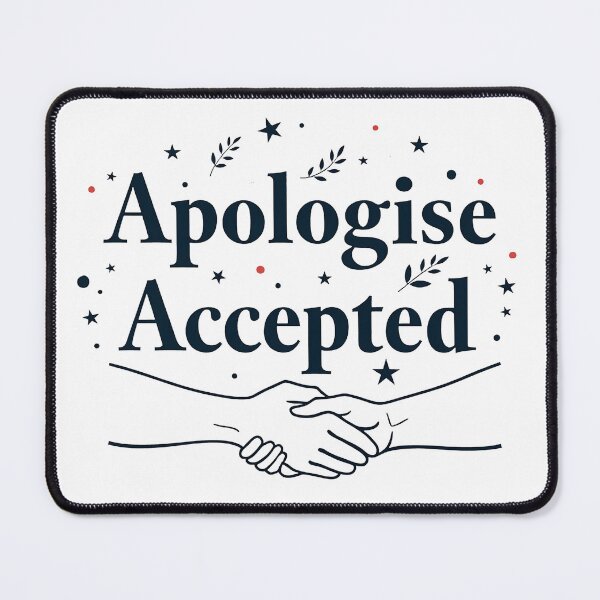Item preview, Apologise Accepted - Bold Typography T-Shirt, Forgiveness Quote Shirt designed and sold by CYouClothings.