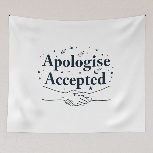 Item preview, Apologise Accepted - Bold Typography T-Shirt, Forgiveness Quote Shirt designed and sold by CYouClothings.