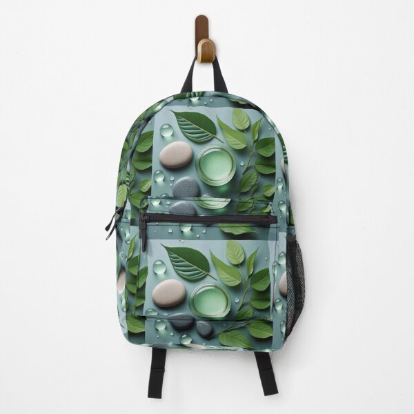 Item preview, Tranquil Green Leaves and Stones Wellness Art designed and sold by RaiyaTees.