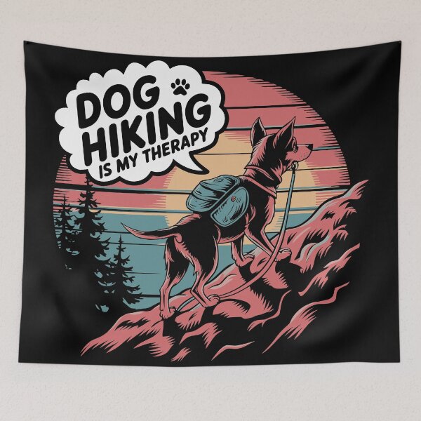 Item preview, Dog Hiking Is My Therapy For Dog Lover Cute designed and sold by Faissal Thomass.