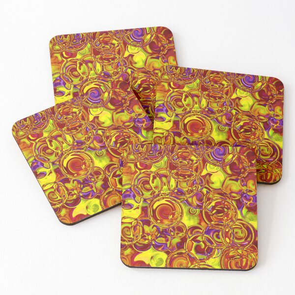 Item preview, Rust & Yellow Hydrangea Fractal Circles designed and sold by SXW Designs.