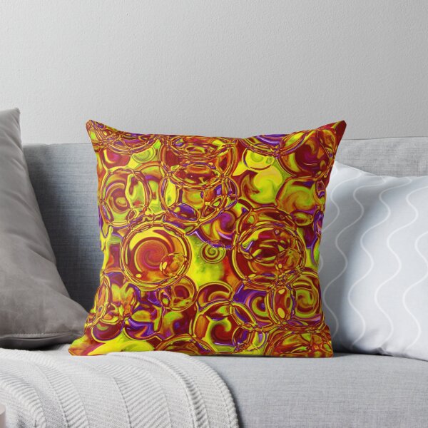 Item preview, Rust & Yellow Hydrangea Fractal Circles designed and sold by SXW Designs.