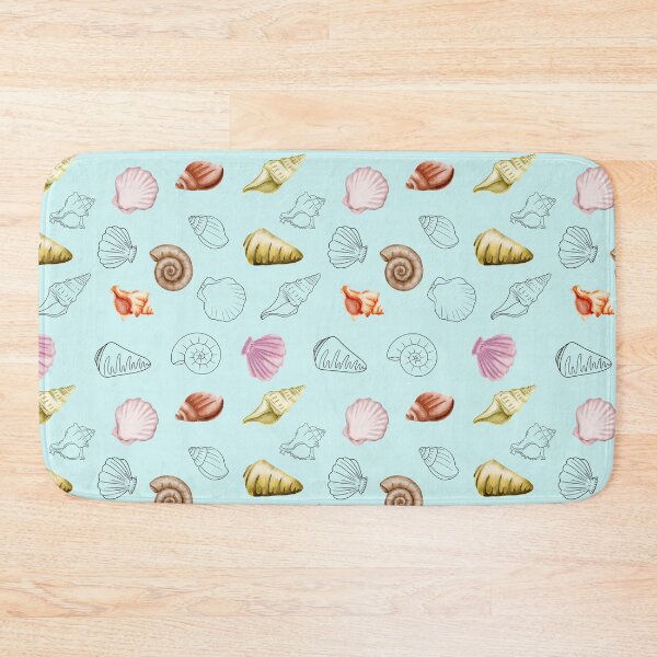 Item preview, marine, sea, coast, pattern, shells, scallop, ocean, underwater, nature, watercolor designed and sold by Tetiana Pohurska.