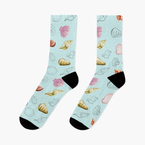 Item preview, marine, sea, coast, pattern, shells, scallop, ocean, underwater, nature, watercolor designed and sold by Tetiana Pohurska.