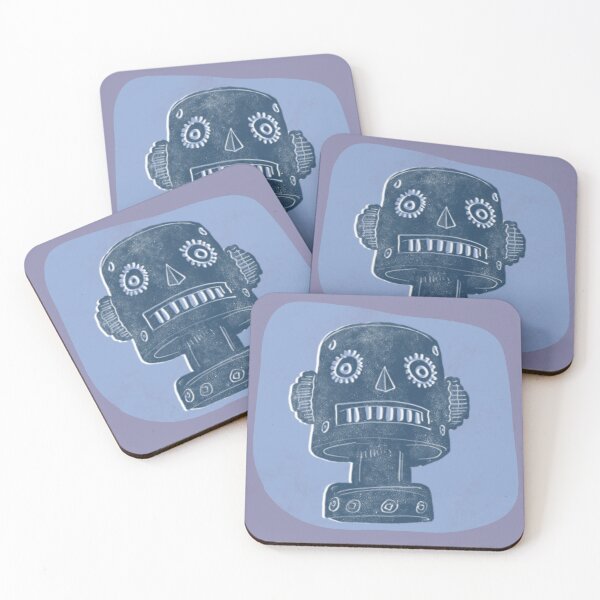 Item preview, Robot Monolith Blue Head on Sky Blue Background designed and sold by ashleywilks.