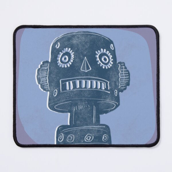 Item preview, Robot Monolith Blue Head on Sky Blue Background designed and sold by ashleywilks.