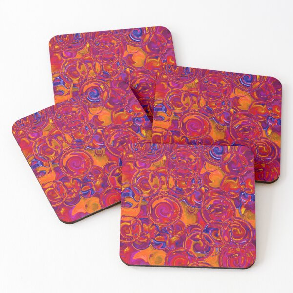 Item preview, Red & Indigo Hydrangea Fractal Circles designed and sold by SXW Designs.