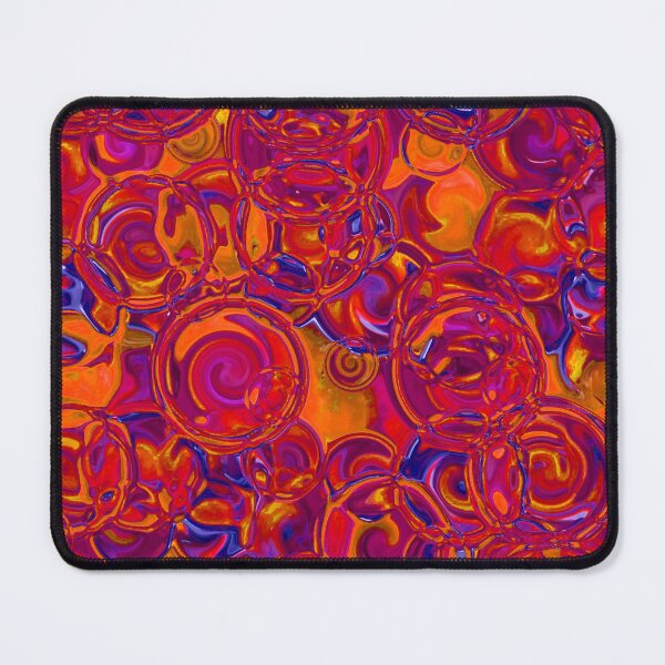 Item preview, Red & Indigo Hydrangea Fractal Circles designed and sold by SXW Designs.