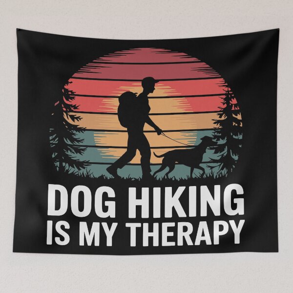 Item preview, Dog Hiking Is My Therapy For Dog Lover Cute designed and sold by Faissal Thomass.