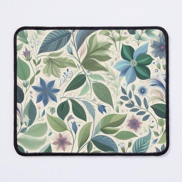 Item preview, Organic Floral Pattern for Fabric in Green and Blue Tones designed and sold by Rui Fernandes.
