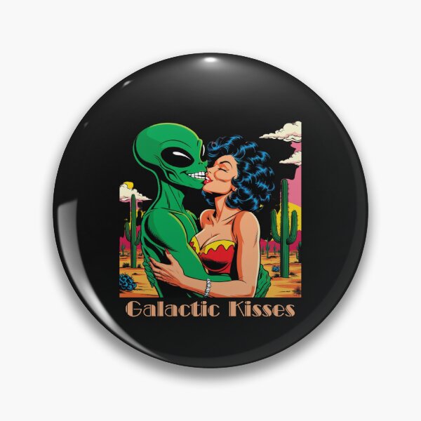 Item preview, Galactic Kisses Alien Retro style designed and sold by ShirtWardrobe.