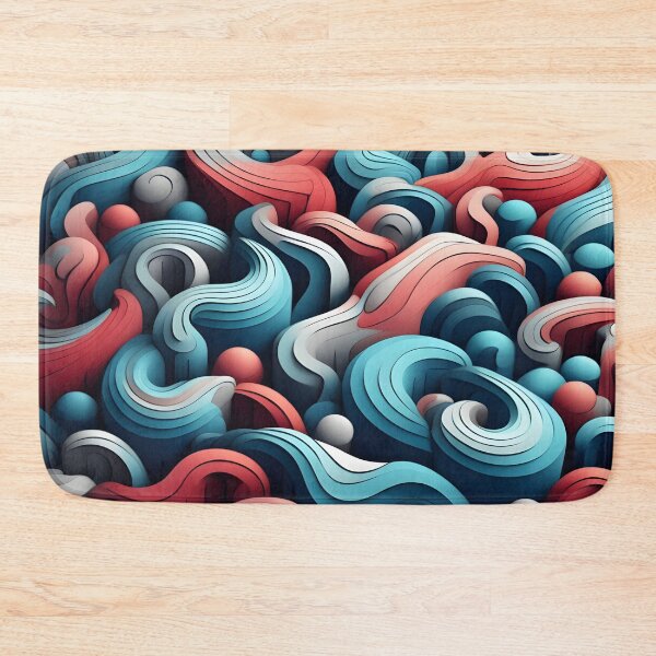 Item preview, red blue pattern designed and sold by aliraweb.
