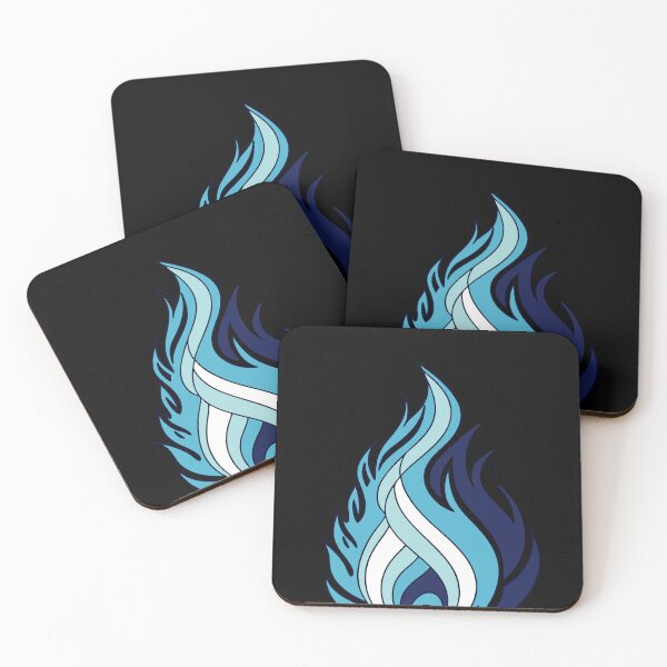 Item preview, Blue Flame – Fiery Energy with a Cool Edge - blazing blue pattern - designed and sold by pixelated_echoes.