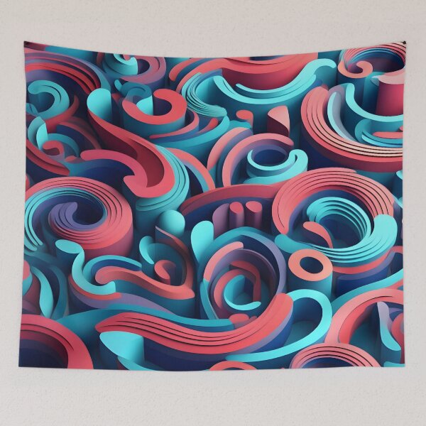 Item preview, 3d wavy pattern designed and sold by aliraweb.