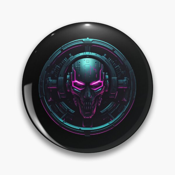 Item preview, Darkwave Skull, Circular Logo, Cyberpunk Design designed and sold by Burn-Ego.