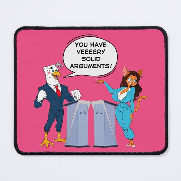 Item preview, You Have Veery Solid Arguments – Cat and Eagle Furry Debate designed and sold by BaxInke.
