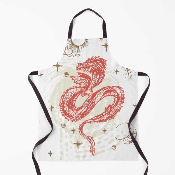 Item preview, Red dragon with sun, moon, stars, comet designed and sold by bokasin.