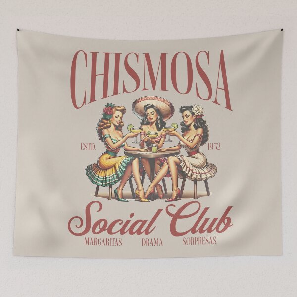 Item preview, Chismosa Latina Social Club Graphic, Chisme DIY Craft Mexican Woman designed and sold by BancaJone.