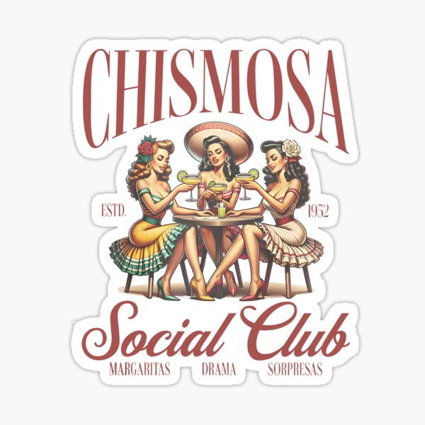 Item preview, Chismosa Latina Social Club Graphic, Chisme DIY Craft Mexican Woman designed and sold by BancaJone.