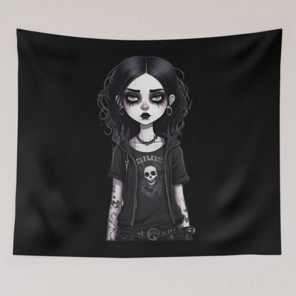 Item preview, 90s Goth Girl, Unique Dark Characters designed and sold by Burn-Ego.