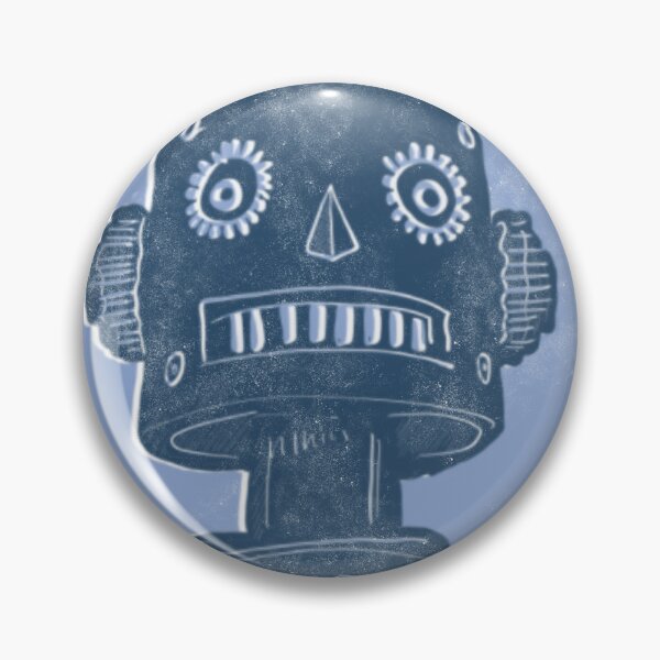 Item preview, Robot Monolith Blue Head on Sky Blue Background designed and sold by ashleywilks.