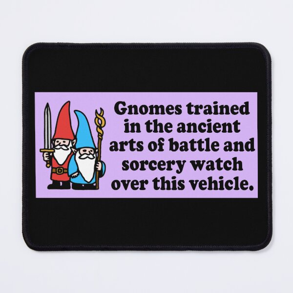 Item preview, gnomes trained in the ancient arts of battle and sorcery watch over this vehicle Fantasy sorcery wizard Bumper designed and sold by Jaxym.